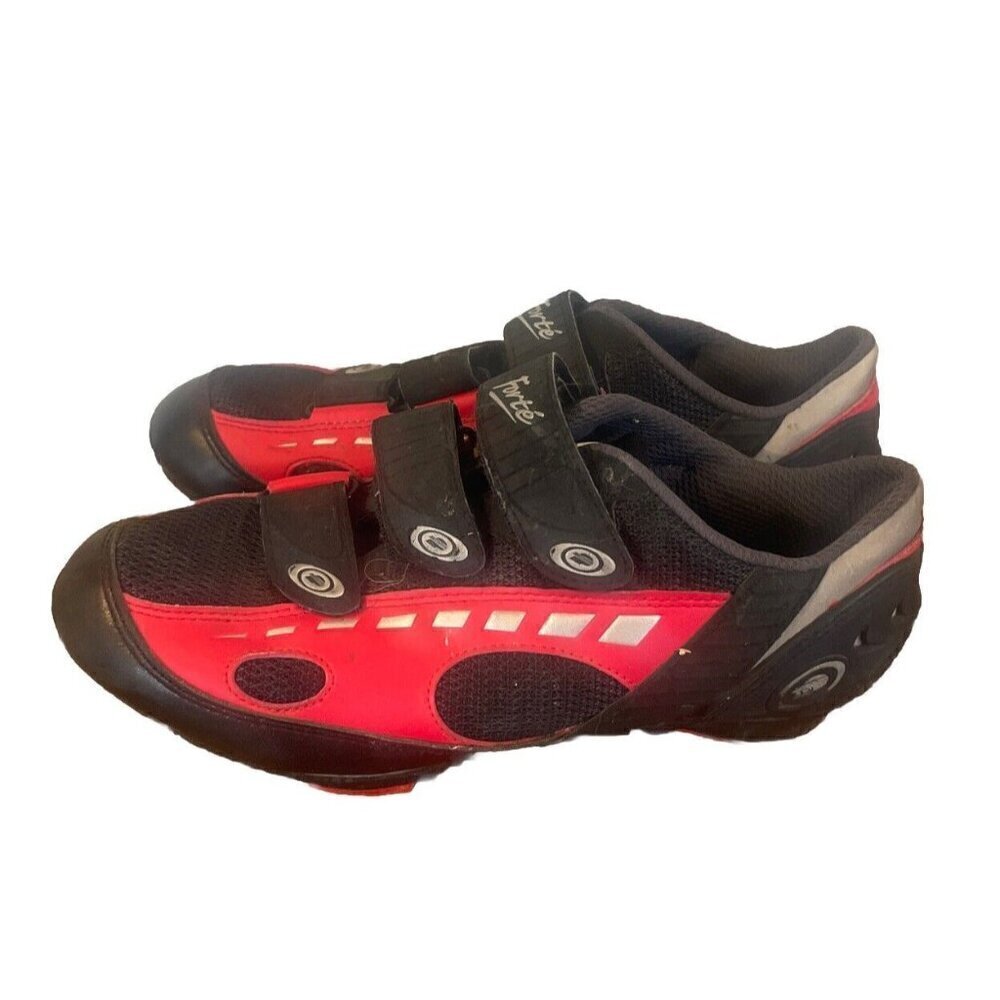 Forte  Biking Cycling CR300 Shoes Sz 39 Men 6.5 Red Black Bicycling